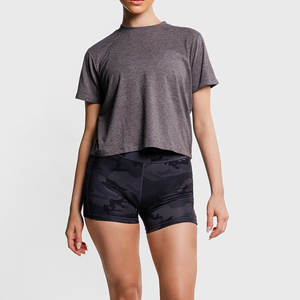 Camiseta Corta de Algodón 100% para Mujer, Top Corto Liso de Verano para Mujer, Camiseta Sólida para Dama con Manga Cosida - Product Image 5