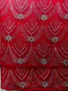 Ropa Elegante de Alta Calidad con Bordado de Perlas y Pedrería, Estilo Oriente Medio, Material de Seda Ecológica - Product Image 2