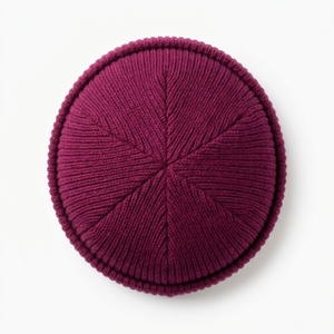 Bonnet en tricot côtelé unisexe personnalisable, couleur unie, 100 % acrylique, tricoté à la main, pour adultes, usage décontracté, tailles 56-58 - Product Image 4