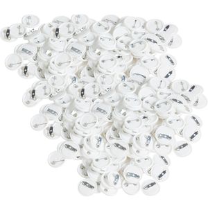 Set di 500 Componenti Fai-da-Te per Badge con Bottone, 1 Pollice (25mm), con Chiusura a Spilla, Include Parte Superiore in Metallo e Bottone in Plastica/Metallo Trasparente F per Artigianato e Hobby - Product Image 4