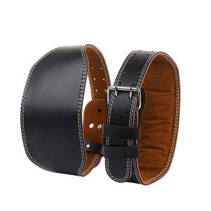 เข็มขัดยกน้ำหนักหนังแท้แบบกำหนดเองสำหรับงานหนัก พร้อมโลโก้  รองรับหลังส่วนล่าง สำหรับเพาเวอร์ลิฟติ้งและเวทลิฟติ้ง - Product Image 1