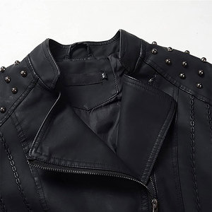 Veste en cuir pour femme, best-seller, design élégant et décontracté, confort doux, collection mode outdoor. - Product Image 5