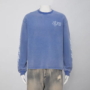 Nouvelle Arrivée 2026 – T-shirt à manches longues gaufré délavé à l'acide avec logo de créateur de mode pour homme - Product Image 2