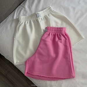 Shorts de yoga décontractés en coton respirant de haute qualité pour femmes, style streetwear, délavage acide, personnalisables OEM - Product Image 3