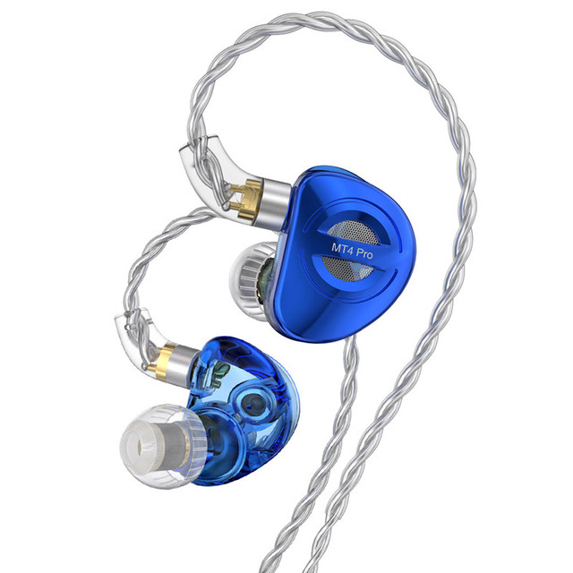 TRN MT4 PRO Dual Dynamic Wired in Ear Monitor HiFi Noise Isolating Gaming Music Wired Earbuds in Ear Monitor HiFi Earphones
