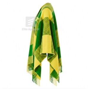 Capa de la hermandad Chi Eta Phi con logo bordado en la parte delantera, en bloques de color amarillo y verde, para ropa griega femenina. - Product Image 2