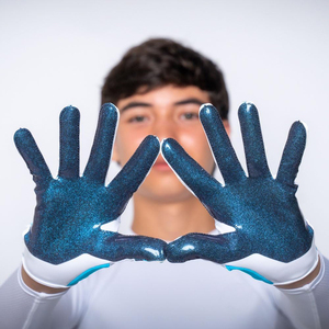 Guantes de Fútbol Americano Personalizados con Agarre Adhesivo para Receptor, Logotipo del Equipo Bordado, Gama Completa de Tallas, Fabricante OEM ODM Directo de Fábrica - Product Image 4