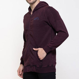 2026-27 Custom Streetwear Oversized Acid <b>Stone</b> Washed Distressed Puff Print Hoodie Sun Faded Acid Wash Zip up Hoodies for Men - Product Image 2