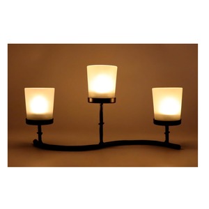Support de bougie chauffe-plat en verre dépoli et fer blanc, fait main, durable, centre de table, décoration intérieure, lot de décoration pour fête d'anniversaire - Product Image 4