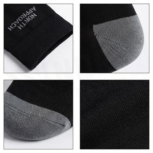 <b>Black</b> Crew <b>Socks</b> Solid Color Breathable Knitted for Adults Casual Wear - Product Image 4