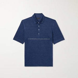 Polo respirant à séchage rapide avec broderie personnalisée du logo du fabricant pour hommes, 100% lin, polos à étiquette privée - Product Image 1