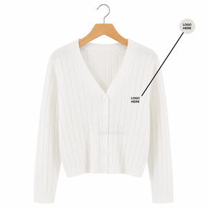 Cosh International Sorority Sisterhood Acrylic Custom Logo <b>White</b> <b>V</b> <b>Neck</b> Breathable Stylish Wear Ladies College <b>Sweater</b> - Product Image 1