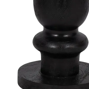 Luxury Handmade Metal Candle Holder for Designer Furniture Home AccessoriesMatte <b>Black</b> Wooden <b>Candlestick</b> Holder Tapered Shape - Product Image 6