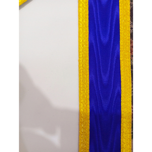 Ensemble de Regalia Maçonnique Premium Bleu Loge, Brodé à la Main, avec Tablier, Collier et Gants pour Officier Tyler des Francs-Maçons - Product Image 4
