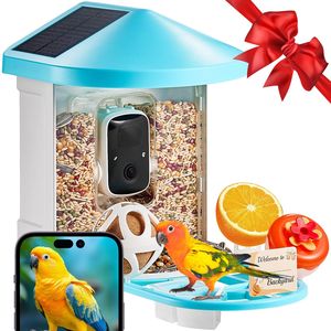 Comedero para Pájaros 2K HD con Cámara, Energía Solar, Captura Automática para Observar e Identificar Más de 10000 Especies de Aves - Product Image 1