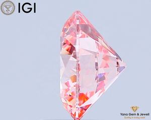 CVD Lab Grown Diamond 2.50 CARAT With IGI Certificate 8.66 MM ROUND Cut VS1 Clarity Fancy Vivid <b>Pink</b> Color for Premium Jewelry - Product Image 6
