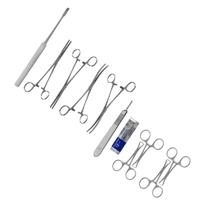 Kit chirurgical vétérinaire pour stérilisation des chats, 22 pièces, instruments en acier inoxydable allemand, avec boîte et lames de scalpel - Product Image 5