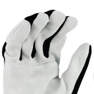 Leather Safety <b>Gloves</b> Full Texture Smooth Anti-Slip Abrasion Resistance Elastic Wristlet Cuff Impact Resistant Fire Proof Water - Product Image 5