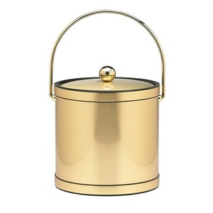 Cubo de Hielo de Metal Pulido con Acabado Dorado, Enfriador de Bebidas Elegante para Champán, Vino, Cócteles, Restaurantes, Hoteles, Fiestas y Celebraciones - Product Image 5