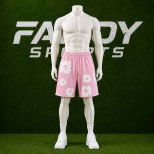 2026 Custom Pink Puff Print <b>Men</b> Sweat <b>Shorts</b> High Quality Cotton Streetwear Fleece Graphic <b>Shorts</b> Oversized Casual Summer <b>Shorts</b> - Product Image 2