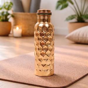 Ayurveda 100% Pure Hammered <b>Copper</b> <b>Bottle</b> <b>Copper</b> <b>Bottle</b> With Handmade Texture- <b>Copper</b> Water <b>Bottle</b> Hammered - Product Image 3