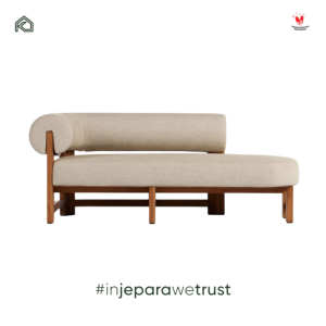 Langgeng - Lit de repos de luxe en teck, élégant canapé rembourré, chaise longue pour mobilier d'extérieur, salon, hôtel, complexe hôtelier - Product Image 5