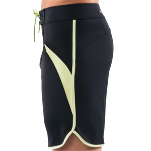 Shorts de bain pour hommes, noir et vert lime, séchage rapide, avec cordon de serrage, pour la plage, la natation et les sports nautiques, vêtements de performance - Product Image 3