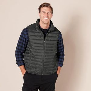 Men's Casual <b>Quilted</b> Puffer Vest Sleeveless Down Alternative Winter Breathable Zip-Up Lightweight Outdoor Layer <b>Waistcoat</b> - Product Image 2