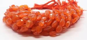 ลูกปัดคาร์เนเลียนทรงรีเหลี่ยมเพชรพลอยขนาด 10x14 มม. ลูกปัดพลอยคาร์เนเลียนสีส้มธรรมชาติขนาด 10 นิ้ว สำหรับทำเครื่องประดับ - Product Image 2