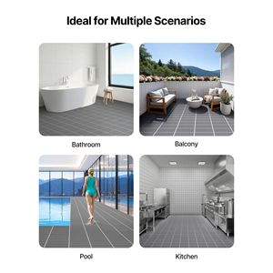 Tappeto Drenante Antiscivolo in PVC di Grado Commerciale 3 x 50 piedi, Tappetino Anti-Schizzi per Aree Umide, Tappeto Cavo a Rotolo per Esterni, Tappetino da Bagno - Product Image 6