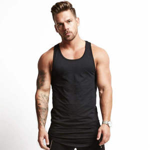 Custom Logo Gym Fitness Tank Top <b>Men</b> Bodybuilding Muscle Vest Sleeveless Sports Shirt Wholesale Slim Fit Cotton <b>Singlet</b> - Product Image 1