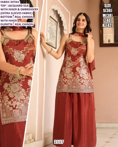 Conjunto de Palazzo Largo Tradicional de Seda de Secado Rápido Emerald Noor Bandhani para Mujer, Ideal para Fiestas y Diwali - Product Image 1