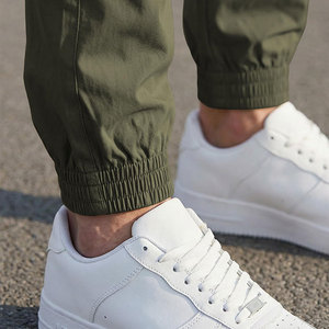 High Streetwear Men's Cargo Pants High Elasticity Waistband Skin Friendly Polyester Cotton Material Cargo Pants - Product Image 4