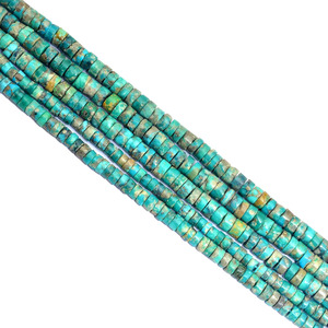 Perles Heishi lisses en turquoise naturelle d'Arizona de qualité AAA+, 6 mm-8 mm, en forme de disque rond, pierres semi-précieuses, pour la création de bijoux - Product Image 2