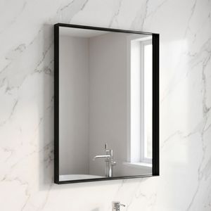 28x36 Inch Black <b>Rectangular</b> Bathroom <b>Wall</b> Mounted Vanity <b>Mirror</b> with Deep Frame - Product Image 1