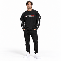 T-shirt décontracté pour homme, coupe ample, col rond, manches courtes, double couche, 100% coton, anti-boulochage, 220g, design unique et confortable