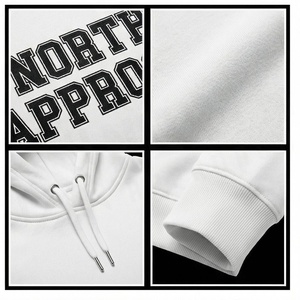 เสื้อฮู้ดผู้ชาย North Approach สีขาว ผ้าฝ้ายเฟรนช์เทอร์รี่ สวมใส่สบาย มีกระเป๋าหน้า ทรงปกติ เหมาะสำหรับใส่ในฤดูใบไม้ร่วง - Product Image 5