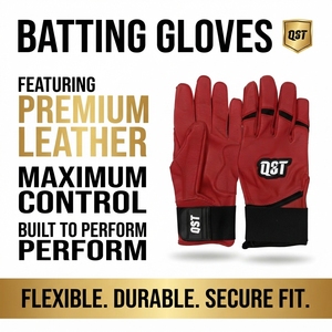 Gants de frappe de baseball personnalisés, paume antidérapante, cuir Cabretta, renforts pour les doigts, gants d'entraînement de baseball, vente en gros - Product Image 2