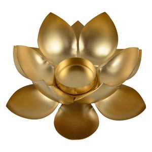 Porte-bougie en métal à motif floral, idéal pour les occasions décontractées et formelles, apporte chaleur et charme aux entrées et aux couloirs. - Product Image 2