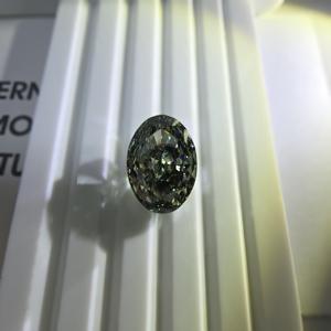 Diamante Cultivado en Laboratorio, Verde Intenso, Corte Brillante Modificado Ovalado de 11 Quilates, Certificado por IGI, VS1, Diamante Suelto - Product Image 4
