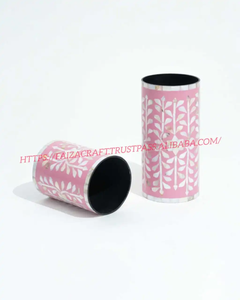 Jarrón y Macetero de Hierro con Incrustaciones de Hueso Hechos a Mano, Hermosos y de Alta Calidad, para Decoración del Hogar, Estilo Costero, para Bodas - Product Image 6