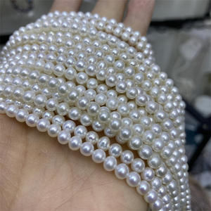 Perlas Sueltas de Agua Dulce Naturales de 4-5 mm, Perlas sin Núcleo, Perlas Semiterminadas, Pequeñas Perlas Desnudas para Collar - Product Image 3