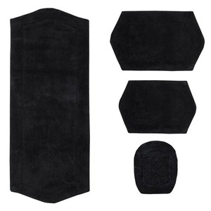 Modern Style <b>Water</b> Absorbent 100% Organic Cotton Bathroom Bath Mat | Thick Soft Reversible Non-Slip Bath Rug PVC-coated Hotel - Product Image 5
