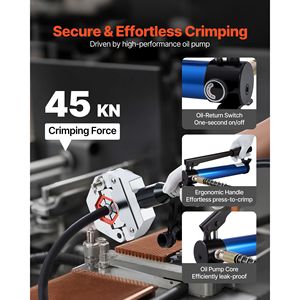 Kit Crimpatrice Idraulica per Tubi AC Hydra Krimp con 7 Matrici e Valigetta per Trasporto, per Crimpatura Tubi A/C, Utensili Idraulici - Product Image 3