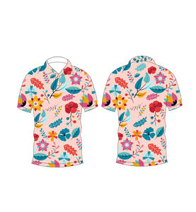 เสื้อโปโลผู้ชายสีชมพูพิมพ์ลายดอกไม้เขตร้อนหลากสีลำลองแขนสั้นแฟชั่นฤดูร้อน - Product Image 6