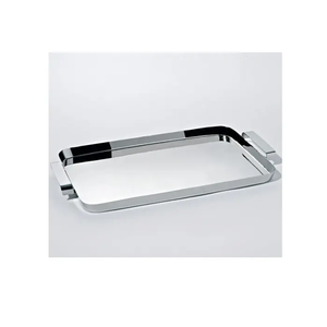 Deluxe Quality Stainless Steel Serving tray Silver Art Fruit Plate Light Luxury Hotel Serving Tray for <b>Coffee</b> <b>Table</b> Use - Product Image 1