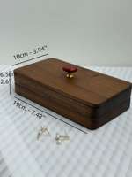 Boîte de rangement pour bijoux en bois naturel avec couvercle, plateau de rangement à plusieurs niveaux pour bagues, colliers, bracelets, boucles d'oreilles, accessoires, vente en gros