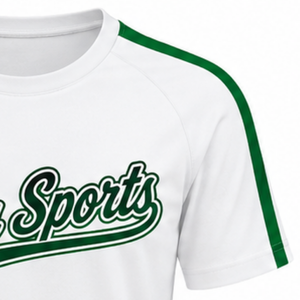 Maillot de cheerleading blanc et vert à manches courtes – Tenue de sport athlétique pour l'entraînement et la compétition - Product Image 4