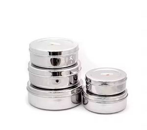 Ensemble de contenants alimentaires en acier inoxydable avec couvercle, boîte de rangement de cuisine, boîte à lunch, ensemble de contenants alimentaires ronds - Product Image 1