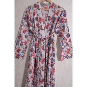 Bata Kimono Boho de Algodón para Mujer, Estampada, Tipo Pareo, Ropa Casual para Estar en Casa, Suave, Transpirable, de Secado Rápido, Bata de Verano, Regalo - Product Image 3